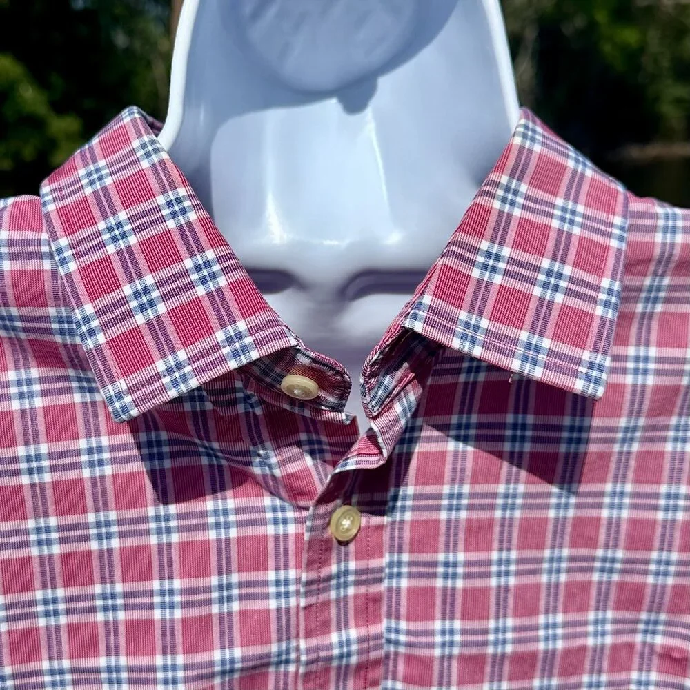 Banana Republic Lot of 2 Men's Long Sleeve Plaid Button Down Shirts Size Large